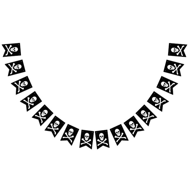 Bandeirinha Partido Pirata (Caveira e Crossbones) (Jolly Roger (Todos)