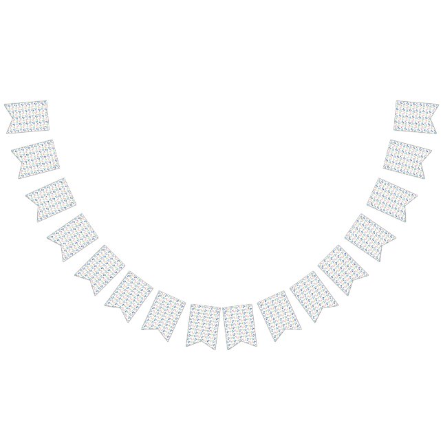 Bandeirinha Partido Rainbow Music Notes (White) (Todos)