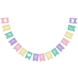 Bandeirinha Pastel Chá de fraldas Cuida-Se Da Mesa Do Deserto