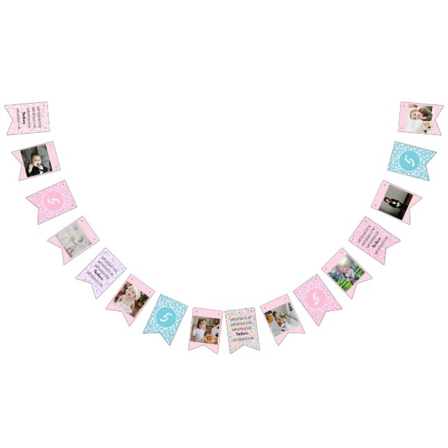 Bandeirinha Pastel Happy Birthday to You Any Age 8 Photos (Todos)