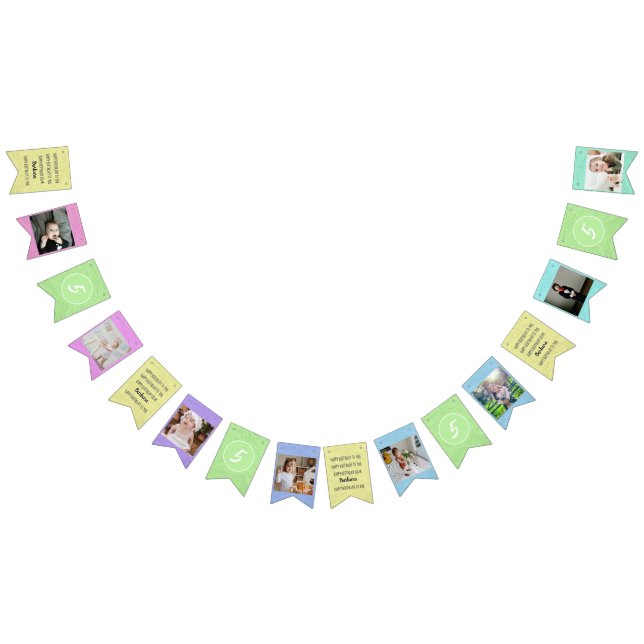 Bandeirinha Pastels Happy Birthday to You Any Age 8 Photos (Todos)