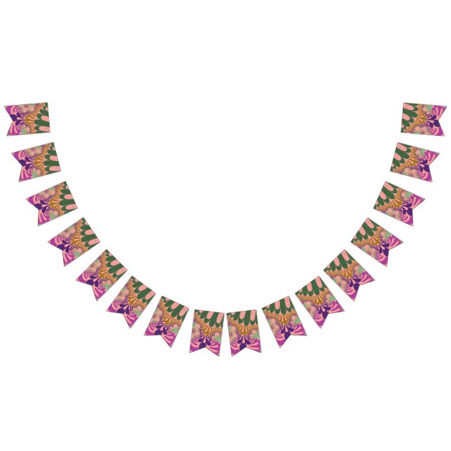 Bandeirinha Peach Rainbow Mod Party Bunting Banner (Todos)