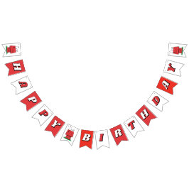 Bandeirinha Peanuts Snoopy Dog House Birthday  Bunting Flags