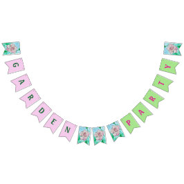 Bandeirinha Peony Rosa do Partido do Jardim