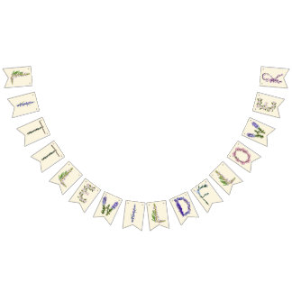 Bandeirinha Pequeno Chá de fraldas de flor selvagem