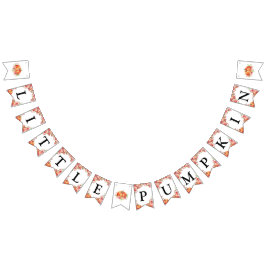 Bandeirinha Pequeno Chá de fraldas Floral de Pumpkin