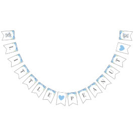 Bandeirinha Pequeno Chá de Peanut Blue Elephant Sprinkle