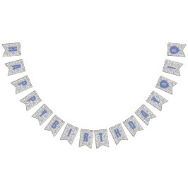 Bandeirinha Pequeno doce Parabéns de Ervilha Floral