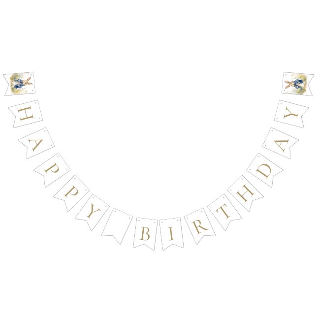 Bandeirinha Peter The Rabbit Watercolor Birthday (Todos)