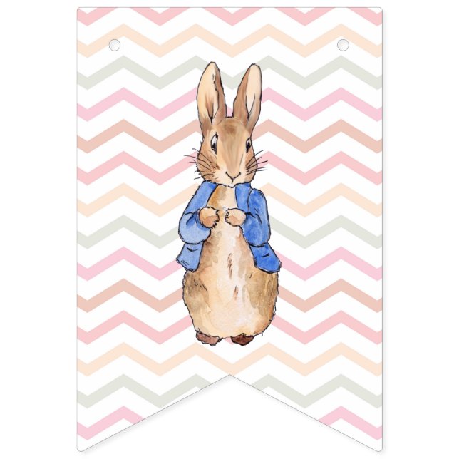 Bandeirinha Peter the Rabbit Zig Zag & Spots Pattern (Primeira Bandeira)