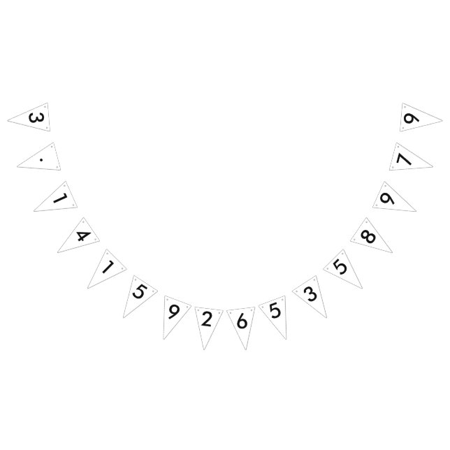 Bandeirinha pi dia 3.14159... Sinalizadores de Bunting (Todos)