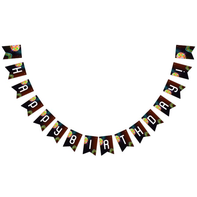 Bandeirinha Pickleball Sports Neon Theme Disco Party (Todos)