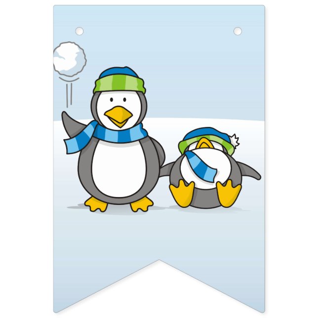 Bandeirinha Pinguins de neve (Quarta Bandeira)
