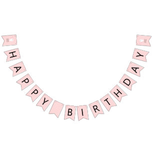 Bandeirinha Pink Boo Happy Birthday Party Decidem