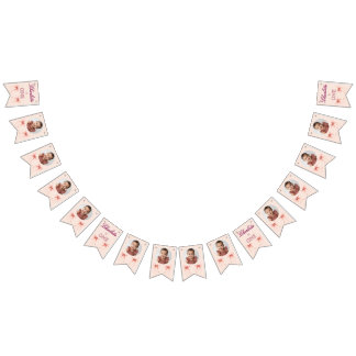 Bandeirinha Pink Bow First Birthday!