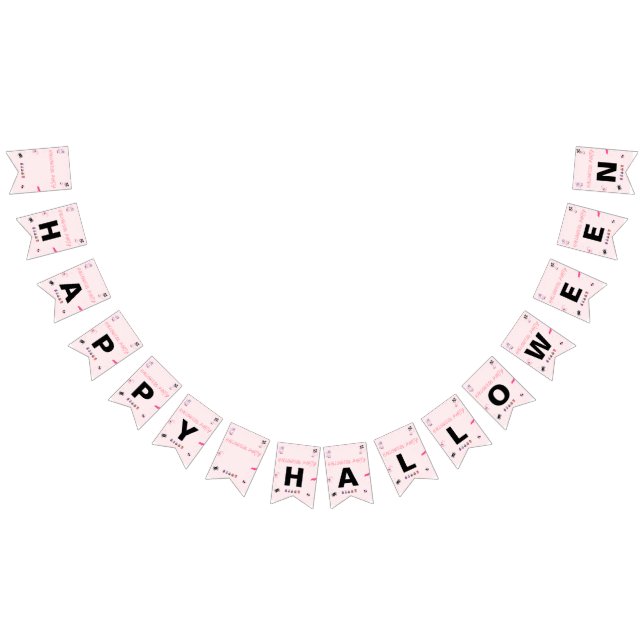 Bandeirinha Pink Bunting halloween banner (Todos)