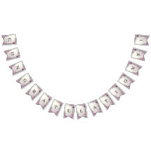 Pink Floral Frame Bunting Flag