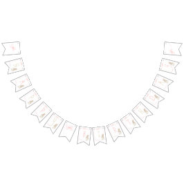 Bandeirinha Pink Peter o primeiro aniversario Beatrix Potter d