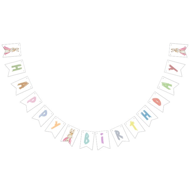 Bandeirinha Pink Peter o Rabbit (Todos)