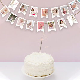 Bandeirinha Pink Peter the Rabbit Beatrix Photo primeiro anive