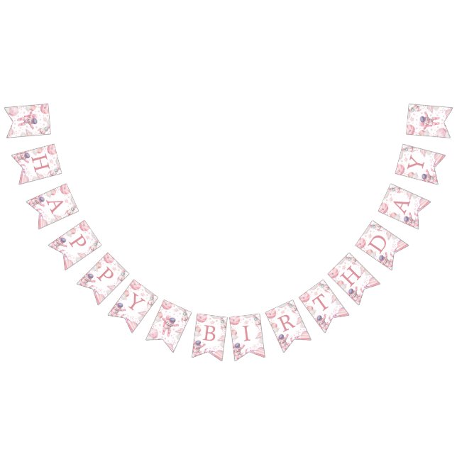 Bandeirinha Pink Space 1st Trip Around the Sun Banner (Todos)