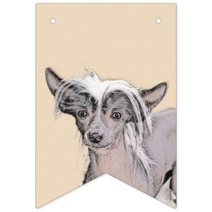 Bandeirinha Pintura Chinesa Sem Cabelo Penteada Original Dog A