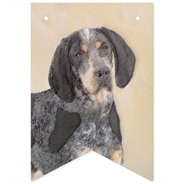 Bandeirinha Pintura de Connhound Bluetick - Cachorro Original  (Primeira Bandeira)
