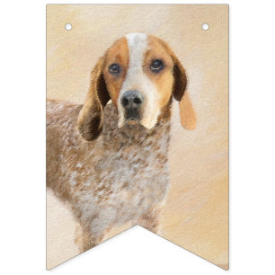 Bandeirinha Pintura em Coonhound Inglês Americano - Arte Cani