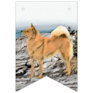 Bandeirinha Pintura em Seashore - Arte Canina