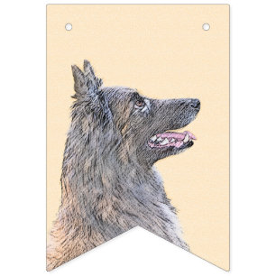 Bandeirinha Pintura em Tervuren Belga - Arte Cachorra Original