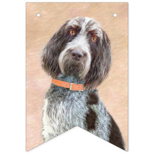 Bandeirinha Pintura Spinone Italiano - Arte Cachorro Original