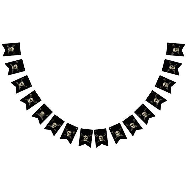 Bandeirinha Pirata (Crânio) - Bunting Party Swallowtail Person (Todos)