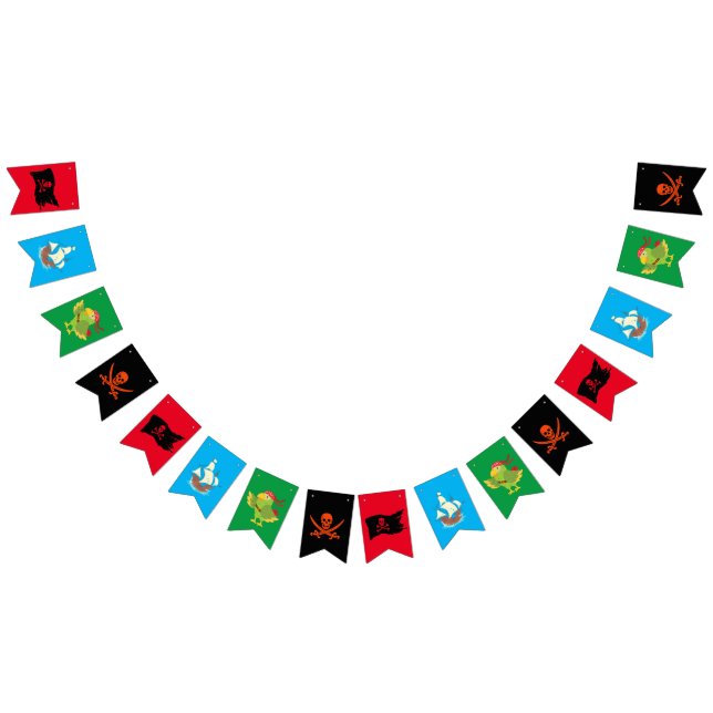 Bandeirinha Pirata o bunda/crânio e bósforos (Todos)