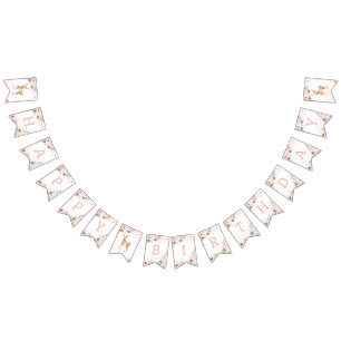 Bandeirinha Piscar os olhos de aniversário de menina verde