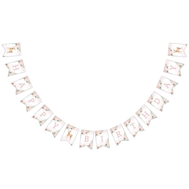 Bandeirinha Piscar os olhos de aniversário de menina verde (Todos)