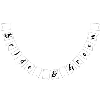 Bandeirinha PISCÕES DE BUNTING DE CASAMENTO DE noiva personali