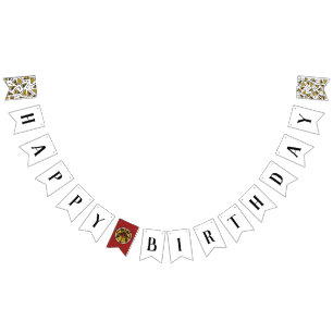 Bandeirinha Pizza Party Happy Birthday Banner