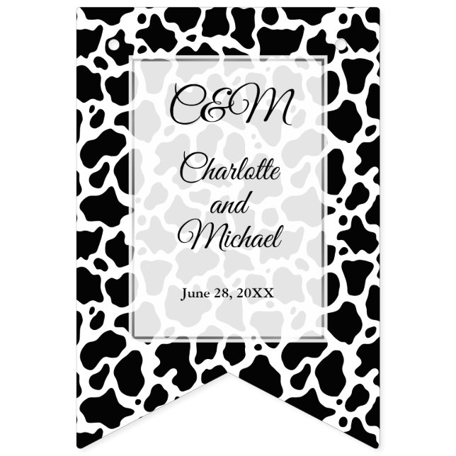 Bandeirinha Plano de Fundo do Padrão de Vaca (Primeira Bandeira)