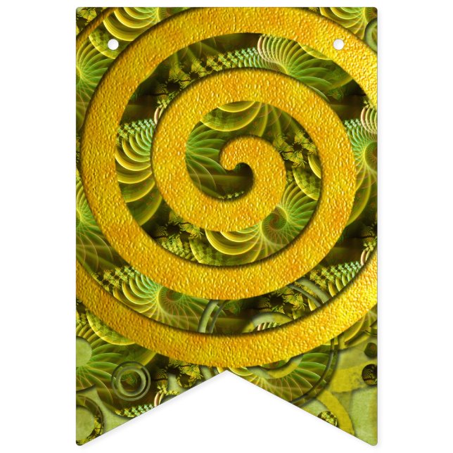 Bandeirinha Poder de cura Ouro espiral (Primeira Bandeira)