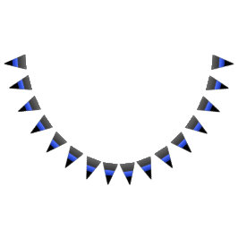 Bandeirinha Polícia de linha azul fina