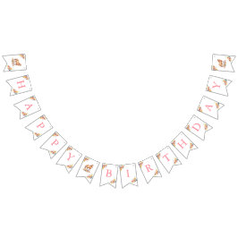 Bandeirinha Pôneo de Festa de aniversário de Aquarela de Caval