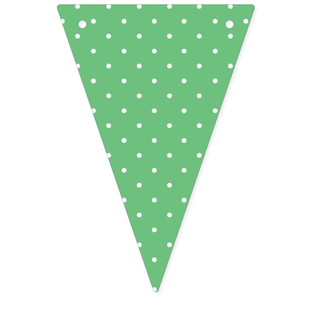 Bandeirinha Ponto Polka Branco Micro - Verde Verão (Primeira Bandeira)