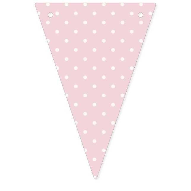 Bandeirinha Pontos de Bolinhas Clássicos da Primavera | Rosa S (Primeira Bandeira)