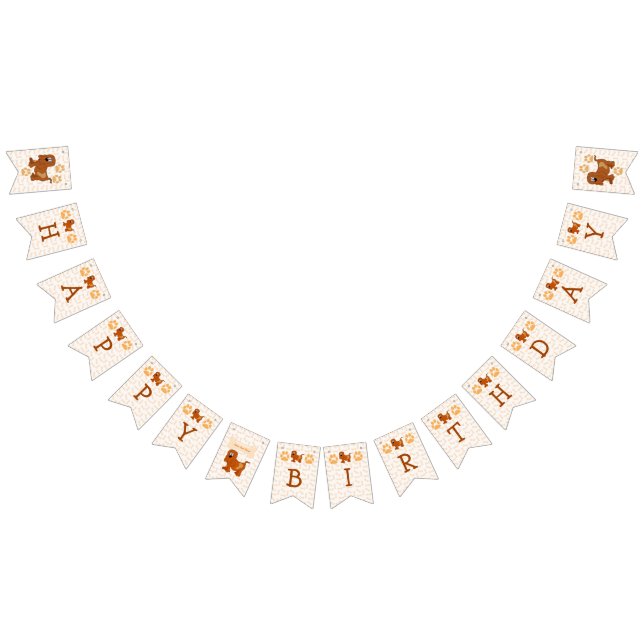 Bandeirinha Poochtastic HELY BIRTHDAY Name Opt (Oposição no no (Todos)