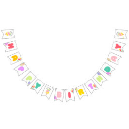 Bandeirinha Pop sobre o tema da Festa de aniversário