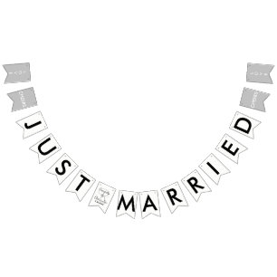 Bandeirinha Prata do branco do preto do monograma do recem