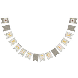 Bandeirinha Pretende-se Abelhar - Banner Preto e Branco