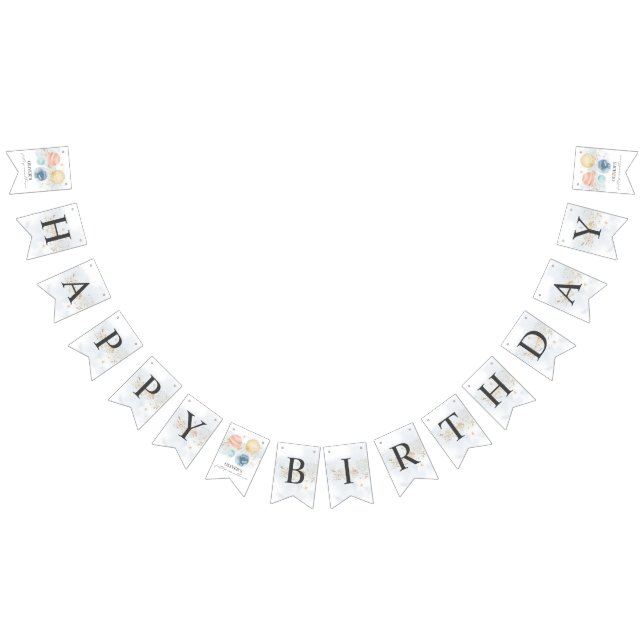 Bandeirinha Primeira Viagem Em Torno Do Banner De Aniversário  (Todos)