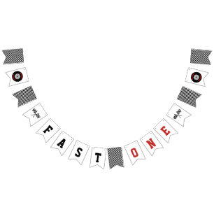Bandeirinha Primeiro aniversario de corrida FAST ONE