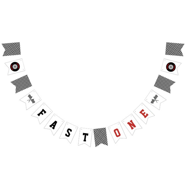 Bandeirinha Primeiro aniversario de corrida FAST ONE (Todos)